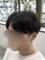 フイ 新宿3丁目(Hui)&nbsp;フェザーパーマ/グレーブルーカラー／刈り上げショートパンク