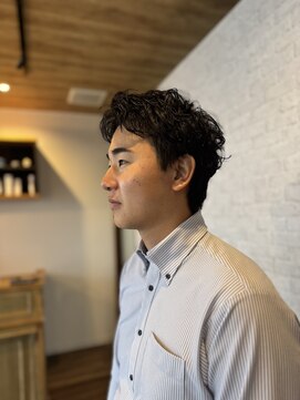 短め×シャドウパーマ