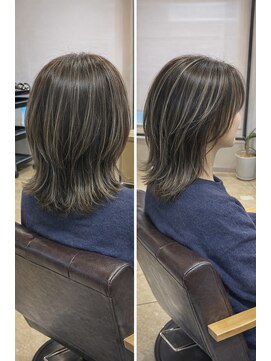 筋感ハイライトでつくる軽やかミディアム