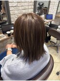 白髪ぼかしハイライト