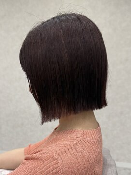 ロエン 西岡崎店(ROEN) 外ハネボブ、ボブ、外ハネ、ピンクカラー、ワンカラー