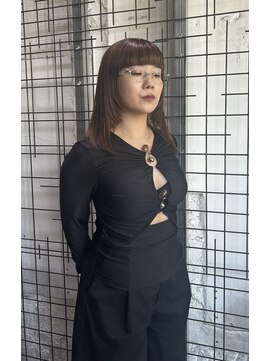 ウム(UMM) wide bang / layer / brown color