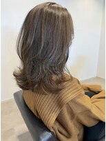 エルプラスヘアー(L+hair)&nbsp;髪質改善カラーハイライトグレージュ白髪染め大人可愛い