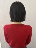 イメチェン/切りっぱなしボブ/透明感カラー/板橋本町