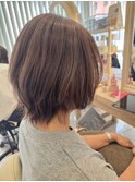 くびれウルフショート×白髪ぼかしハイライト　グレージュカラー