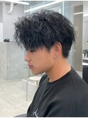 センターパート/フェザーパーマ/カルマパーマ/men's