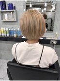 小顔ひし形 レイヤーカット 透明感カラー