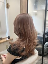 シア 綾瀬店(SHEER) ミディアムレイヤー×ピンクベージュカラー