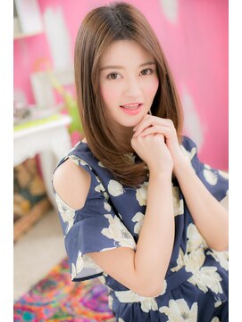 ミック ヘアアンドビューティー 大山店(miq Hair&Beauty) センターパートで…しっとり大人めロングb