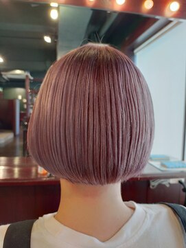 プレゼンスセタガヤ(PRESENCE SETAGAYA) ショート/ミルクティーピンク/ブリーチオンカラー/ダブルカラー