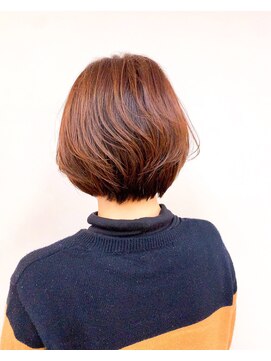 トップヘアー 玉島店(TOP HAIR) 《TOPHAIR 玉島店/ ぴーち》ボブ×オレンジブラウン