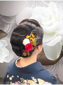 着物ヘアセット 和髪 和装ヘア 正月ヘア まとめ髪 大人ヘア