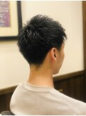 ツーブロックアップバングショート