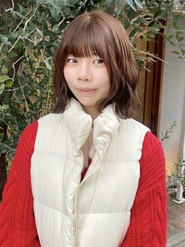 ラミエバイメルト 下北沢(lamie by melt) 花田/フルバング/レッドブラウン/似合わせカット/ハッシュカット