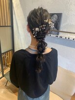 スカラ(SCALA.)&nbsp;ヘアアレンジ/ヘアセット/編みおろしアレンジ/二次会ヘア