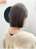 下北沢タッセルボブデザインカラー切りっぱなしボブミディアム◆