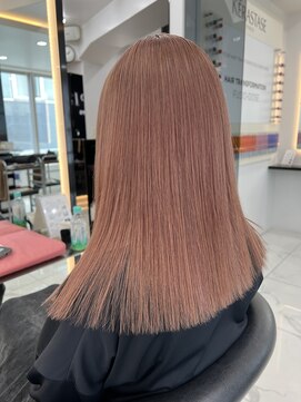 ラピス 渋谷本店(Lapis) ピンクベージュカラー/ピンクミルクティー/髪質改善/艶髪/韓国風