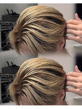 ステラ(STELLA) センターパート/メンズバレイヤージュ/メンズハイトーンカラー