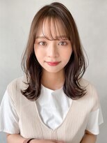 リヤン 表参道(lyann)&nbsp;暗めカラーデザインカラーフェイスフレーミングミディアムヘアa