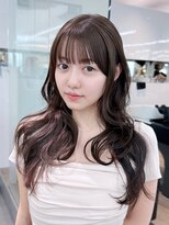 アルバム 渋谷パルコ(ALBUM)&nbsp;グレージュロング暗めカラー韓国ヘア顔周りレイヤー_F21109