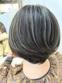 アネモネ 相模原店(Anemone) 白髪ぼかし×コントラストハイライトボブ