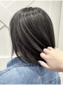 コントラストハイライト／グレージュカラー／白髪ぼかし/mai