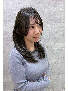 コワフュールトーリ フジグラン店(COIFFURE TORI) 艶感ダークグレージュ × 韓国風レイヤーミディ