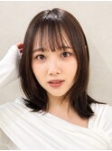 面長さんにオススメレイヤーボブ。新宿レイヤーボブ。くびれボブ