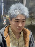 スパイキーショート×ホワイトシルバー【八王子】