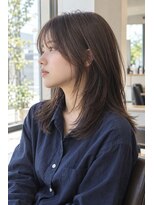 フレイムス ヘアアンドリラックス 大宮東口店(Frames)&nbsp;ミディアムレイヤー20代30代40代前髪あり前髪なし面長丸顔大宮