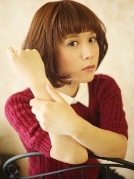 エマージュ 海老名店(Emerge) ザックリ可愛いバングのウェービーミディアム