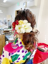 ロカット サロン(Roquat Salon)&nbsp;袴卒業式ローポニーヘアアレンジ 【ヘアアレンジ　立川/立川南】