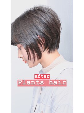 プランツヘアー 大人ショートボブスタイル　ビフォーアフター写真プランツヘアー