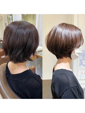 ネオリーブアイム 横浜西口店(Neolive aim) 自然な丸みになれる縮毛矯正のショート　美髪矯正酸性ストレート