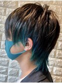 インナーカラー×ターコイズブルー
