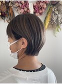 大人可愛い丸みショート