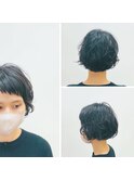 ショートボブ x パーマ