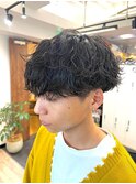 波巻きスパイラルツイストスパイラルパーママッシュメンズヘア