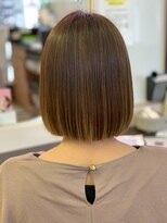 フレンズ 環状通東店(friend's)&nbsp;切りっぱなしボブ透明感カラーベージュハイトーンダブルカラー5