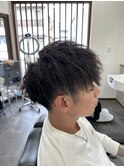 ツイストスパイラルパーマセンターパート<理容室>川口鳩ヶ谷104