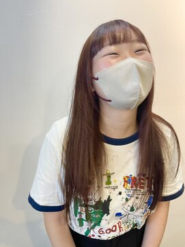 ピノリコ Hair&make pinorico 前髪ストレートとカラー同じ日にできます！オレンジブラウン