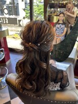 グリッツ (GLITZ)&nbsp;ハーフアップ 結婚式ヘア パーティーヘア