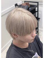 ローグ(ROGUE)&nbsp;ブリーチ2回ホワイトベージュ/メンズ/マッシュ/メンズマッシュ