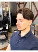 外国人風パーマウルフカルマパーマベリーショートダークアッシュ