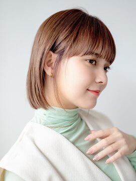 ジプソ 池袋西口(Gypso) ミニボブ２/池袋美容室/髪質改善カラー/白髪ぼかし/縮毛矯正