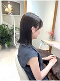 ぷつっとシンプルな切りっぱなしボブ