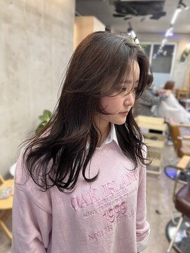 ソルトウォーター(SALT WATER) カーテンバング/顔周りレイヤー/似合わせカット/恵比寿/代官山