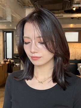 エインアンリー 明治神宮前(AIN.ANLY.) ☆うるツヤオリーブベージュモテ髪色気暗めカラー美髪大人ヘア