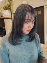 ジラソル(girasol)&nbsp;顔まわりレイヤー/ミディアムレイヤー/ブルーブラック