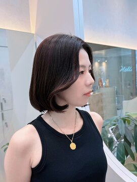 ハローバイシー 仙台(Hello by Sea) サイドバングたっぷりなタンバルモリタッセルボブ韓国ボブくびれ